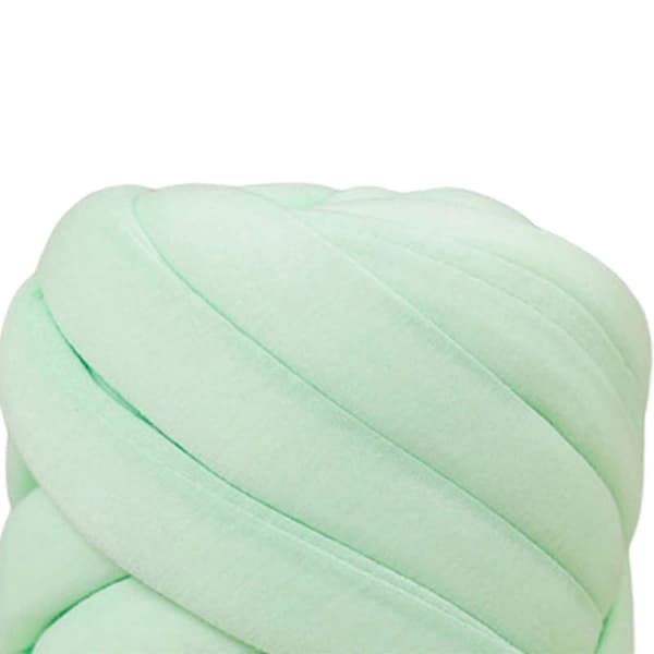 Armstrikkegarn til tykt flettet knudeplaid DIY, blødt vaskbart rør-lingling} Light Green