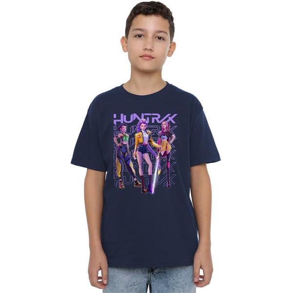K-Pop Demon Hunter Barn/Kids Hunter/X Pose T-shirt til alderen 3-4, Navy Blå Navy 3-4 Years