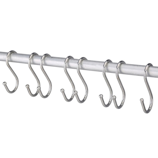 Förpackning med 10 - Krokar/Hängare - Hängare (7cm) Silver silver