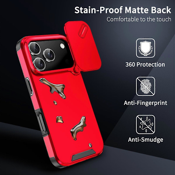 TPU + PC Telefondeksel - lingling} Red iPhone 17 Pro