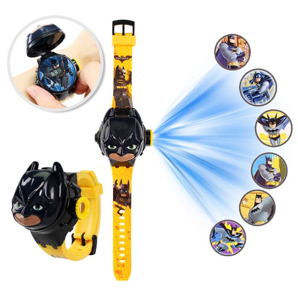 Børneursprojektor med 6 digitale Spider-Man tegnefilmsfigurer til børn Batman