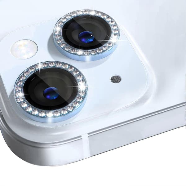 Kompatibel med iPhone 15 Kameralinsskydd-lingling} Multicolor Blue