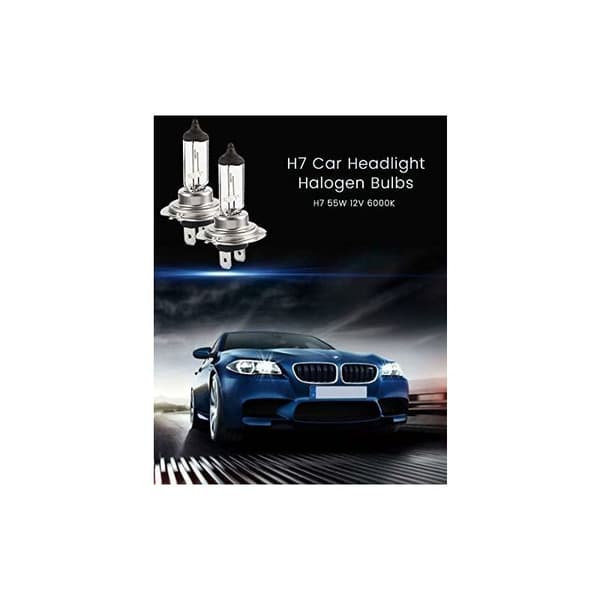10-pak LED halogenpærer, 12V H7, 55W, langtidsholdbare hvide/nærlys forlygter, egnet til biler.