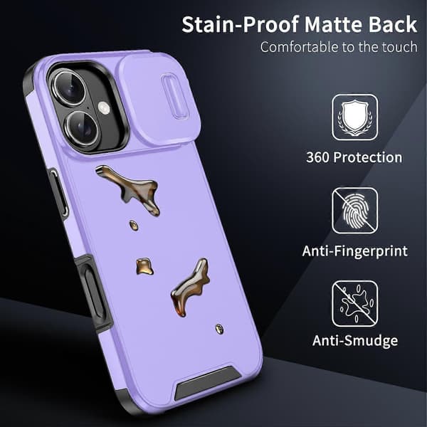 TPU + PC Telefonfodral Kompatibelt med iPhone 17 Pro-lingling} Purple iPhone 17