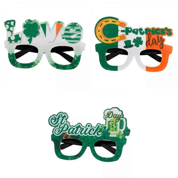 2 kpl Juhlalasit Ilman Linssejä Shamrock Silmälasit Pukeutumislasit-lingling} LOVE