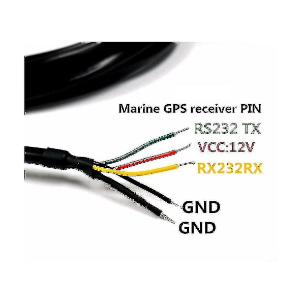 Påskerbjudanden! Högkvalitativ 2024 Rs232 Gps Marin Gps Mottagarantennmodul Nmea 0183 Hastighet 4800 Spänning 12v Kabel Är 5
