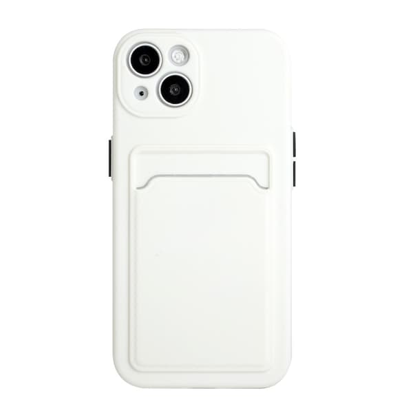 Vitt telefonfodral med SIM-kortplats kompatibelt med iPhone 13 30
