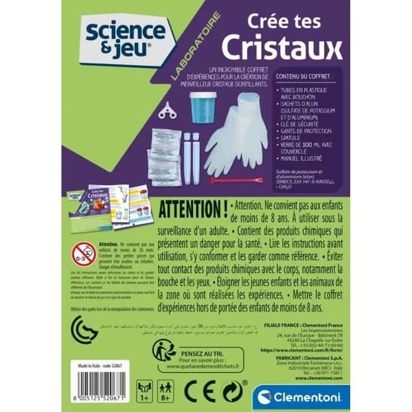 Clementine Science & Games - Krystalfremstilling - Videnskabsspil 187 8