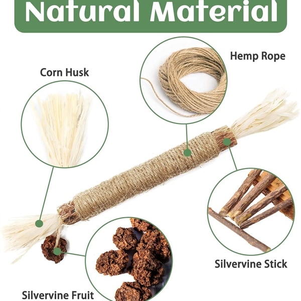Påskerbjudanden! Högkvalitativa 6-pack Naturliga Matatabi Silvervine Tuggleksaker, Kattleksaker, Perfekt Present till Kattungar
