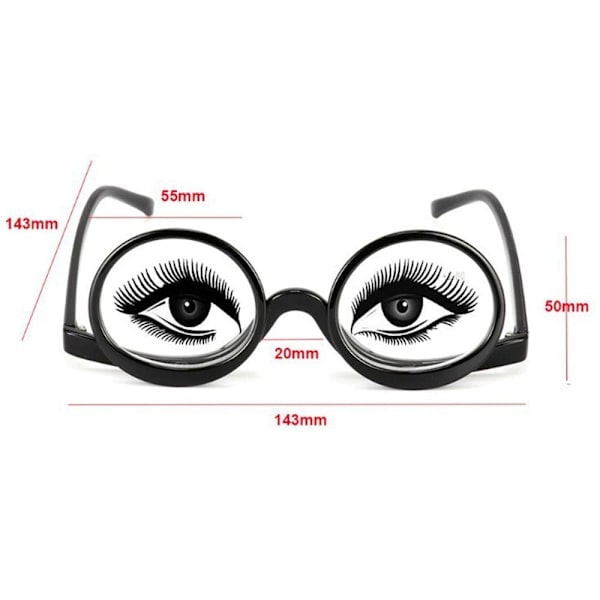 Roterende forstørrende make-up briller +1.0~+4.0, sort 1.0x black strength 1.0
