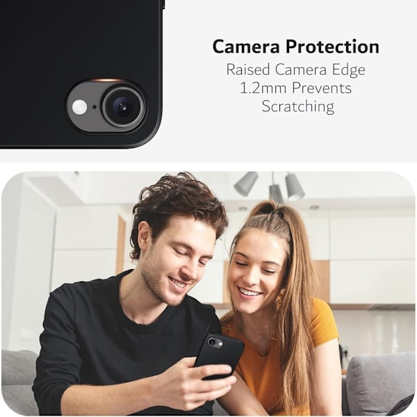 Hot 2025 iPhone 16e Mat Sort Ultratyndt TPU Cover - Sort Black Svart