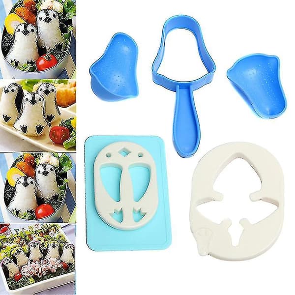 Sushi forme, sandwich risbolde forme, sød pingvin DIY bento kager, køkkenredskaber