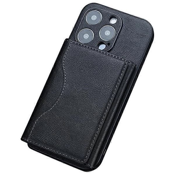 Kompatibel med MagSafe Kortholder Tri-fold Wallet Kickstand til iPhone 12-15-lingling}