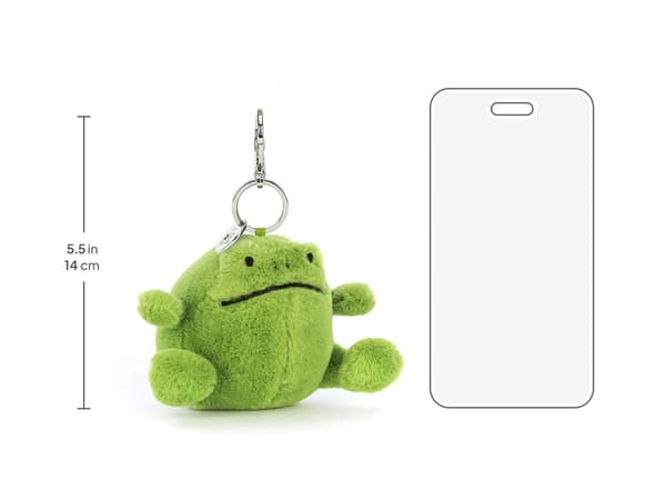 Rolig Ricky Rain Frog Väskberlock Plyschhänge 14cm