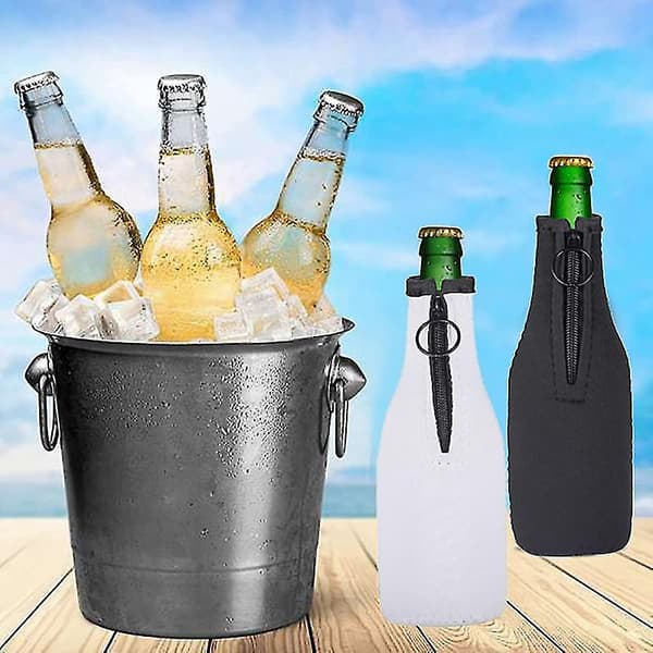 Neopreeninen olutpullon suojus vetoketjulla, sopii 12 pullolle/330 ml olutpulloille.