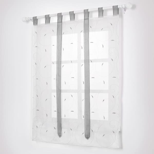 Dekorativa gardiner för sovrum, balkong och kök; grå; 80cm x 140cm