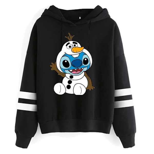 Y2k Tecknad Lilo och Stitch Roliga Hoodies Kvinnor Harajuku Söt Stitch Anime Sweatshirt Manga Streetwear Hoody Kvinna Barn black942 black942 XXL