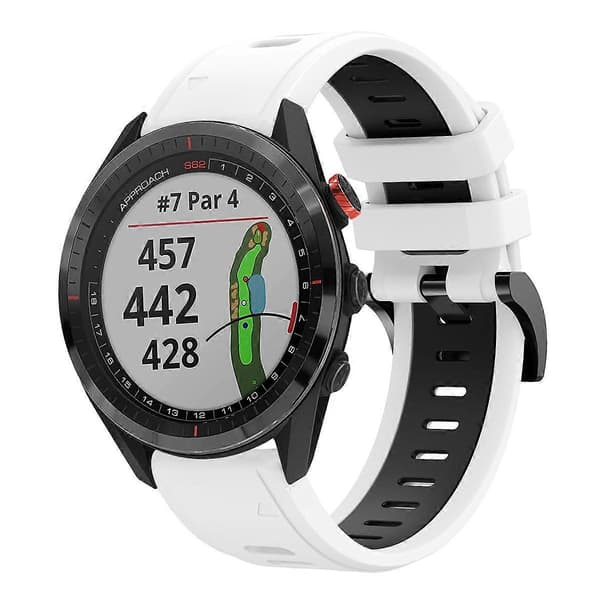 Silikone Urrem Til Garmin Approach S62-lingling} White Black
