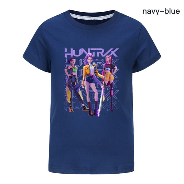 K-Pop Devil Hunter Barne-T-skjorte Hunter/X Pose 5-6 År Lilla Purple 5-6 Years
