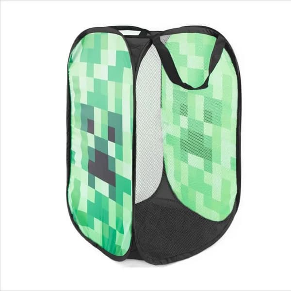 Minecraft Creeper Udtrækskurv - 36x36x58 cm (H) - 100% Polyester