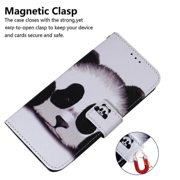 Kompatibel med iPhone 17 Pro Max Wallet Case Mønster Print Læder Telefon Cover-lingling} Multicolor Panda