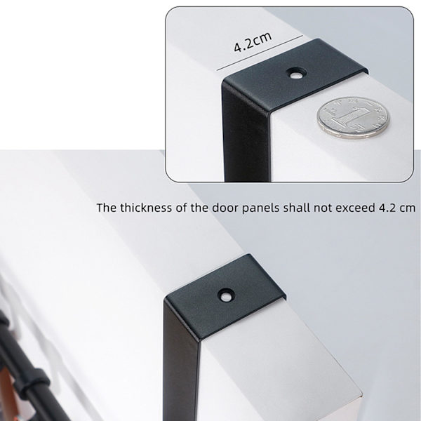 Aluminium dørkrog Svart