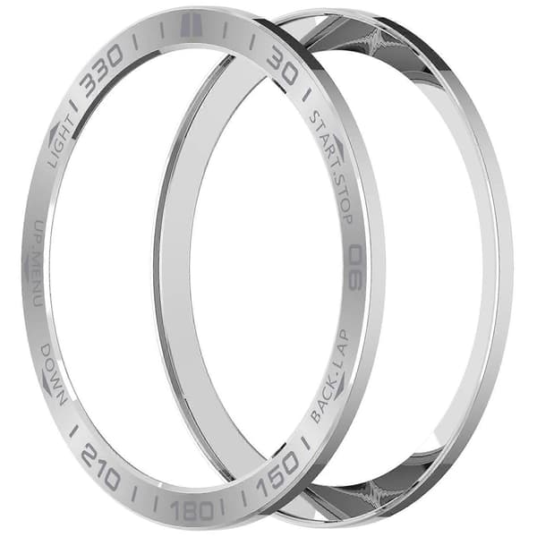 Kompatibel med Garmin Fenix 8 47mm AMOLED Version Rostfritt Stålram Repskyddande Skyddsring-lingling} Multicolor Silver+Grey
