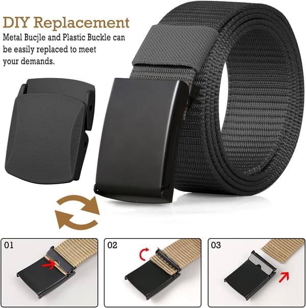 Tactical Nylon Belt, Military Grade Tactical Belt, Allows Quick Passage Through Airport Security.