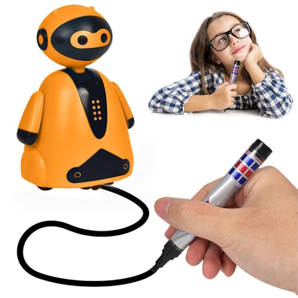 Påskrabatt! Högkvalitativ Följ den ritade linjen robot elektrisk induktiv följ den ritade linjen leksak pedagogiska leksaker bästa presenten för barn 0.3