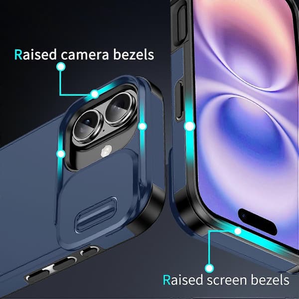 TPU + PC Telefondeksel Kompatibelt med iPhone 17 Pro-lingling} Blue iPhone 17