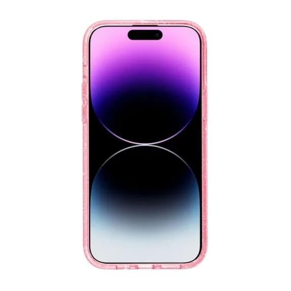 Kompatibel med iPhone 15 Pro Max, skinnende Magsafe - Pink etui
