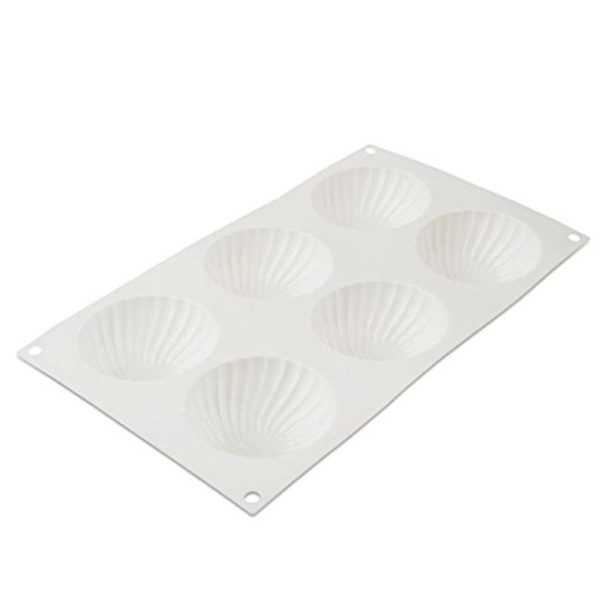 Spiralformet halvkugleform i silikone, halvkugleform til mousse, pralineform White white