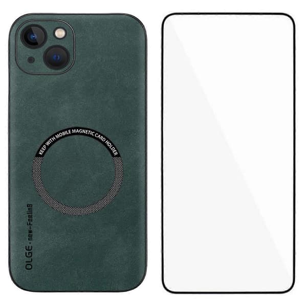 Kompatibel med iPhone 15 Telefon Cover - lingling} Multicolor Green