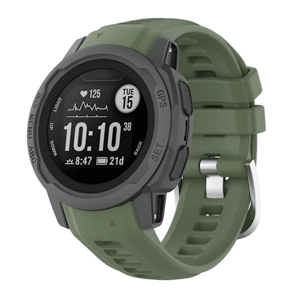 Silikone Urrem til Garmin Instinct 2S-lingling} Dark Green