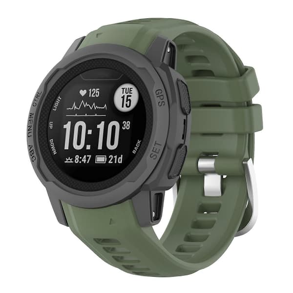 Silikoninen kellon ranneke Garmin Instinct 2S -linglingille} Dark Green