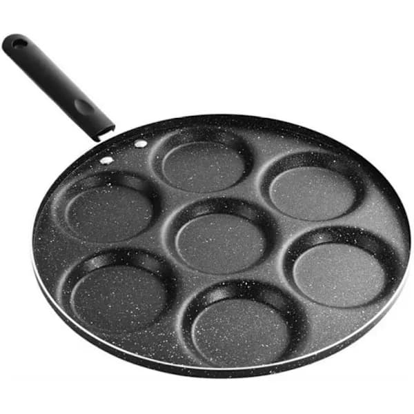 7-hulls crêpepanne, mini crêpepanne, non-stick stekepanne, mini crêpe maker