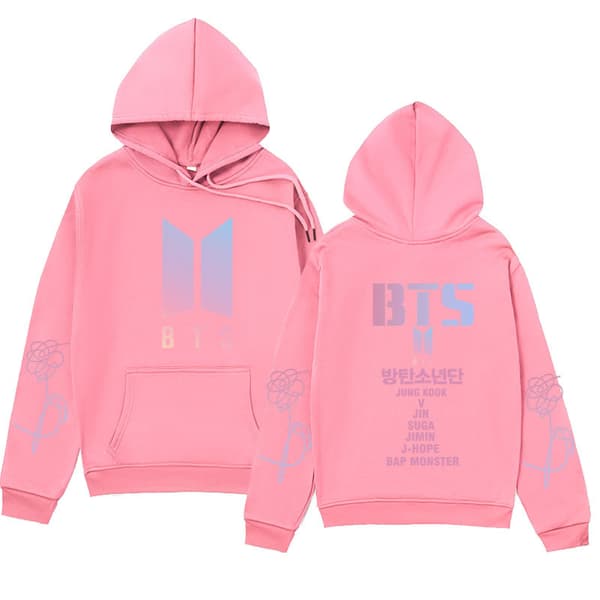 BTS unisex hettegenser, uformell hettegenser, cosplay jakke/topp, mørkegrå. Dark Grey L