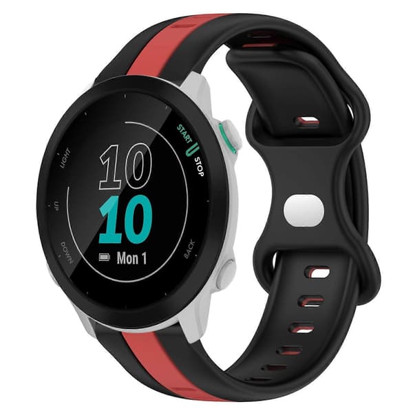 Silikone Urrem Til Garmin Forerunner 55-lingling} Black Red