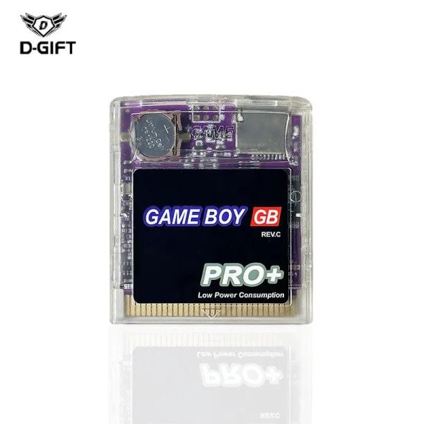 Multi Game Cartridge för Gameboy Color Game Boy Real 1000+IN 1 Everdrive Cart Passar till GB GBC Transparent vit