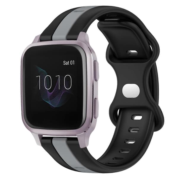 Silikone Urrem Til Garmin Venu SQ-lingling} Black Grey