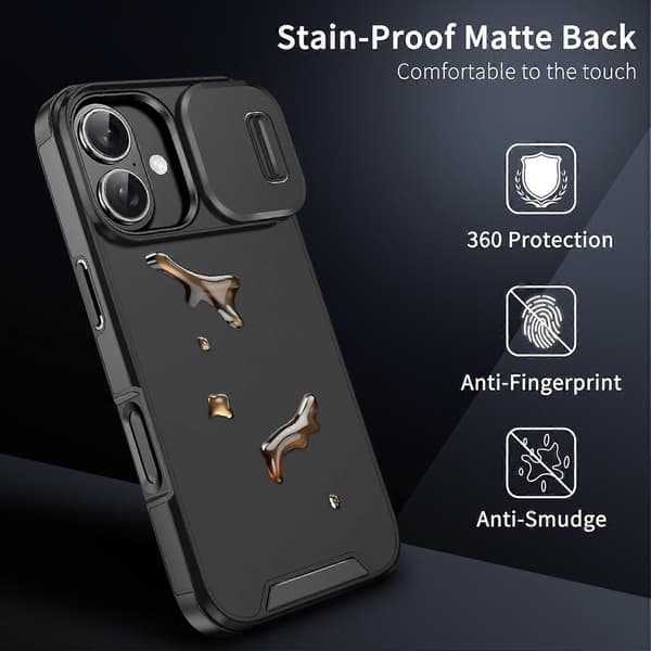 TPU + PC Telefoncover Kompatibelt med iPhone 17 Pro-lingling} Black iPhone 17
