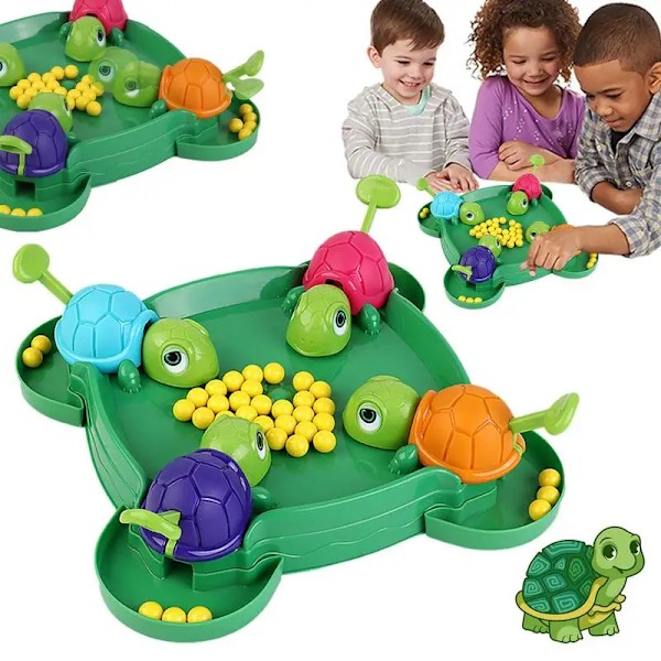 Hot 2025 Hungry Turtle brætspil Turtle Catch Bean Ball bordspil Børn Pædagogisk legetøj