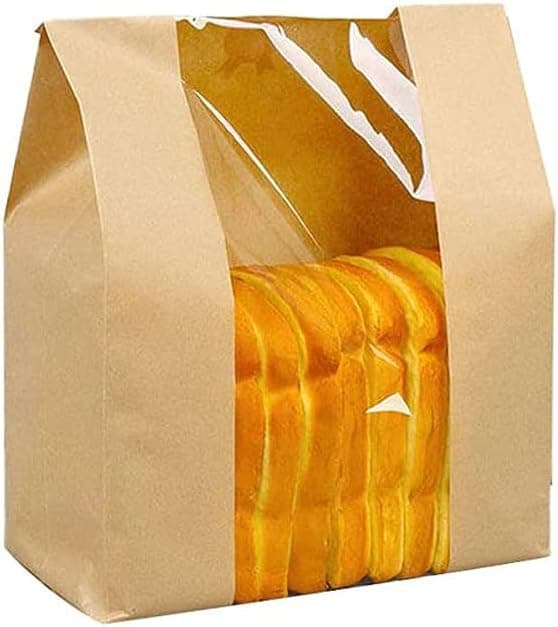 50 matpapirposer, brødposer med vinduer