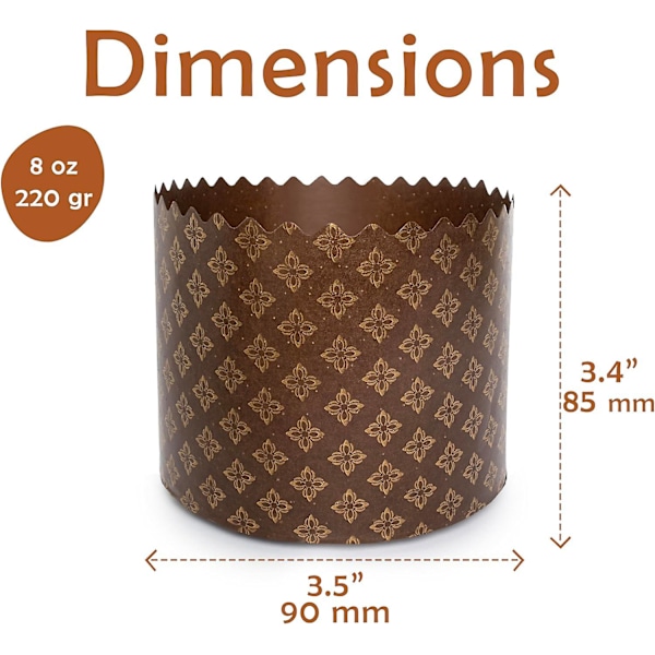 Brun Panettoneform, 25 stycken