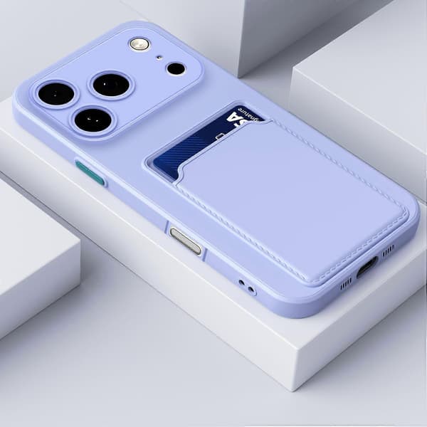 Kontrastfärgad TPU-telefonfodral med knapp Kompatibel med iPhone 17 Pro-lingling} Purple iPhone 17 Pro Max