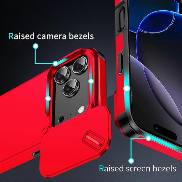 TPU + PC Telefon Cover - lingling} Red iPhone 17 Pro