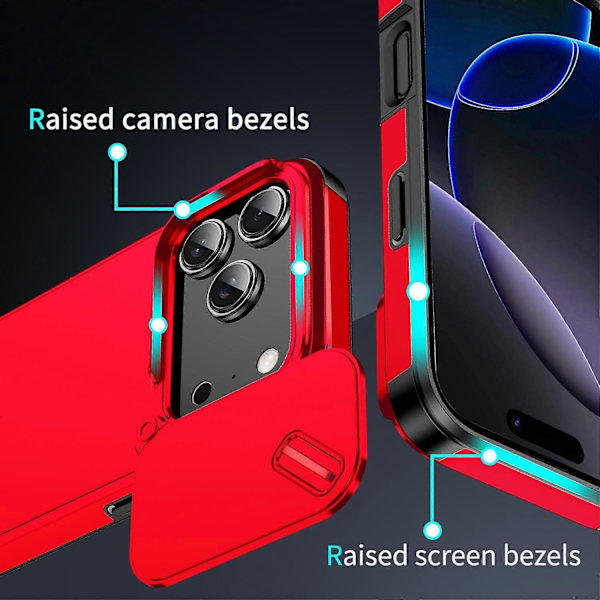 TPU + PC Telefondeksel - lingling} Red iPhone 17 Pro