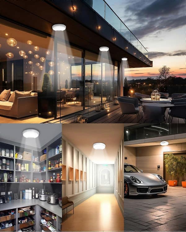 120 LED taklampa med rörelsesensor, batteridriven, USB-kabel
