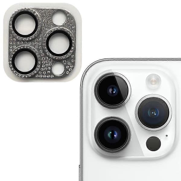 Kompatibel med iPhone 15 Pro Kameralinsskydd - lingling} Multicolor Silver