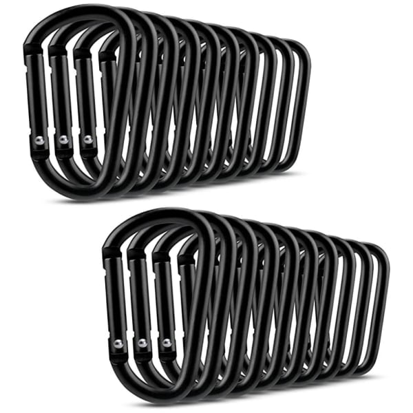 Hot 2025 20 stk. Liten karabinkrok nøkkelring, Aluminium D-ring for flere bruksområder